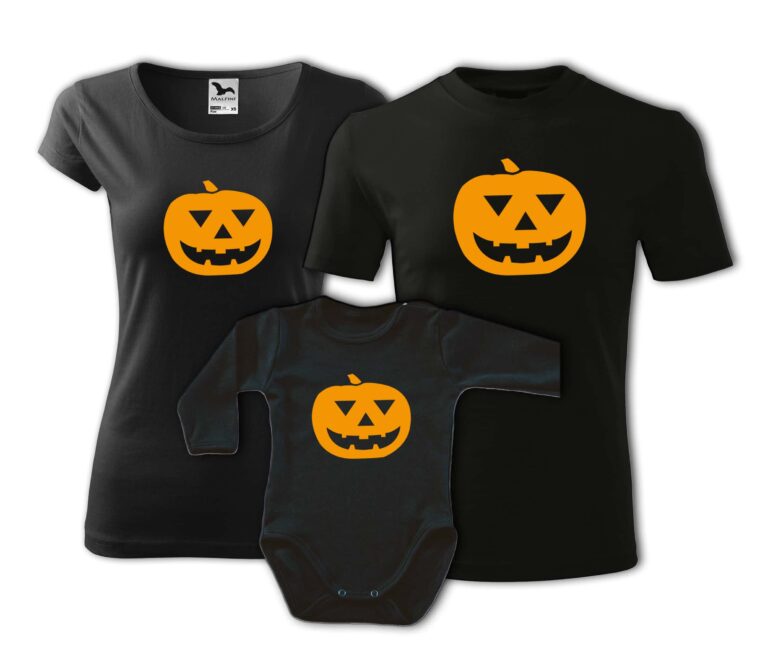 ZESTAW koszulek rodzinnych na HALLOWEEN - MAMA TATA DZIECKO