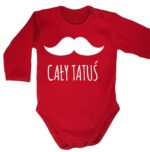 187-czerw kopia Body niemowlęce CAŁY TATUŚ