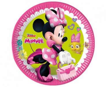 Talerzyki papierowe na ROCZEK dla dziewczynki Minnie Happy Helpers