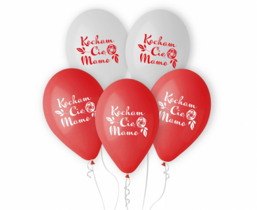 Balony z nadrukiem Kocham Cię Mamo, na dzień MAMY