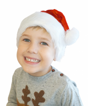 Czapka Świętego Mikołaja - dziecięca 24 cm, welurowa
