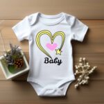 Body niemowlęce dla dziewczynki BABY z sercem