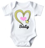 Body niemowlęce dla dziewczynki BABY z sercem