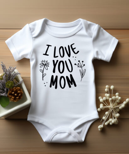 Body niemowlęce na Dzień Mamy - I LOVE YOU MOM