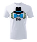 M22-best-dad-najlepszy-tata-dzien-ojca Koszulka dla TATY - BEST DAD z kapeluszem i muszką