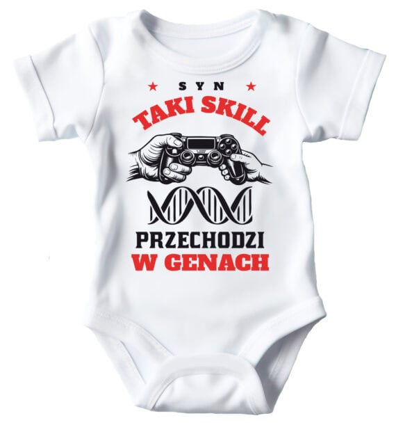 027-syn-skill KOMPLET koszulek TATA + SYN - dla graczy GAME SKILL GENY