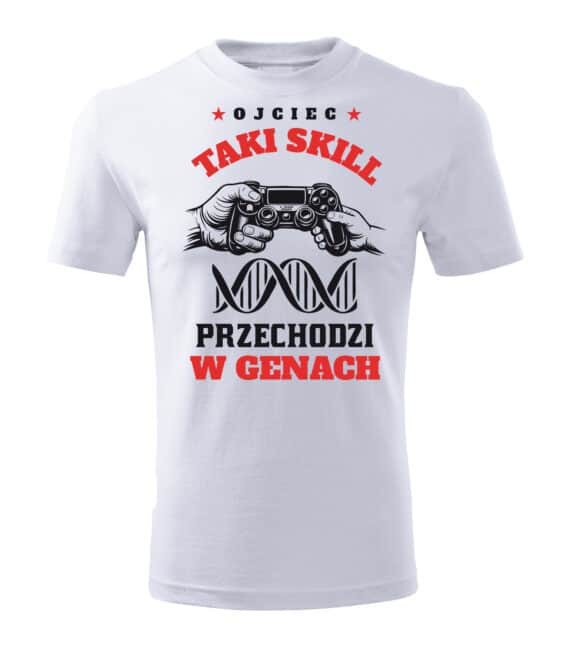 027-tata-skill KOMPLET koszulek TATA + SYN - dla graczy GAME SKILL GENY